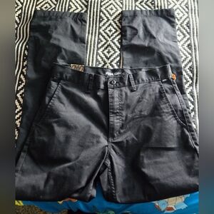 Vans Black Relaxed Chino Size 31 Womens Black Slacks Trousers NEW